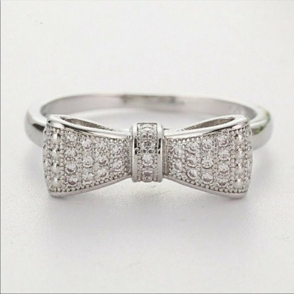 NEW 925 STERLING SILVER DIAMOND Ring - Picture 3 of 4